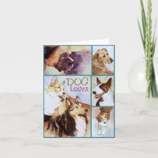 DOG Lover Watercolor Portraits - Notecards Karte