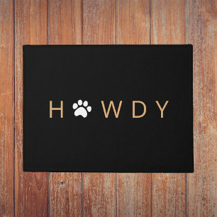 Dog Lover Welcome Howdy Doormat Fußmatte