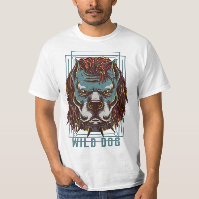 Dog Lover Wild Dog T - Shirt (Vorderseite)