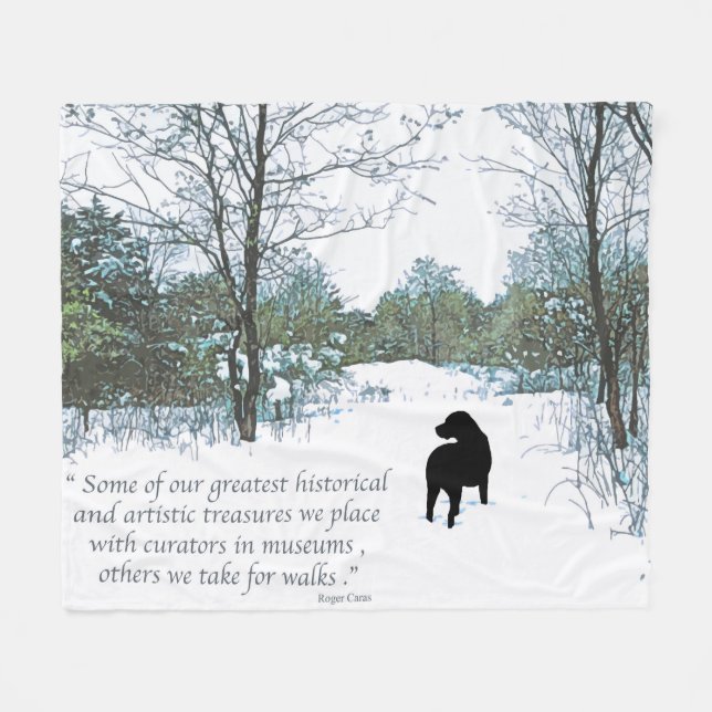 Dog Lover Zitat - Der beste Freund des Menschen -  Fleecedecke (Vorderseite (Horizontal))