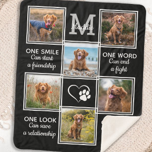 Dog Lover Zitat halten einzigartigen Pet Foto Coll Sherpadecke