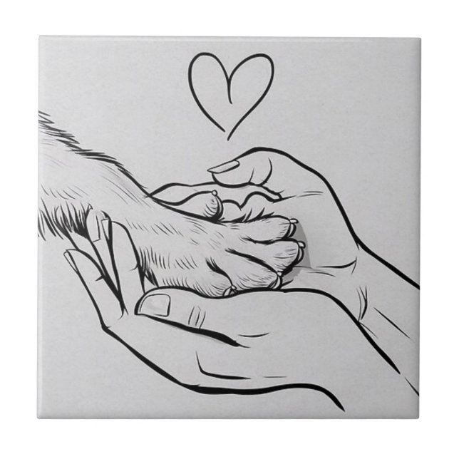 Dog Lovers / Amantes de cães  Fliese (Vorderseite)