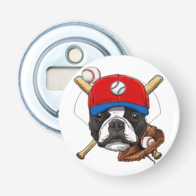 Dog Lovers Button Flaschenöffner mit Magnet (Vorderseite)