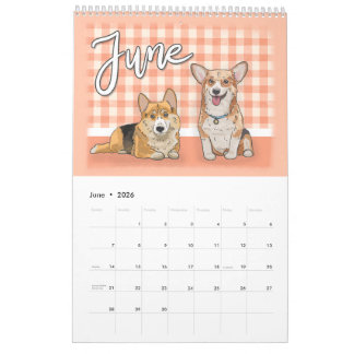Dog Lovers Calendar 2026 | Hand Drawn Ilustrations Kalender