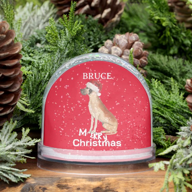 Dog Lovers Fun Red Frohe Weihnachten Schneekugeln (Winter)