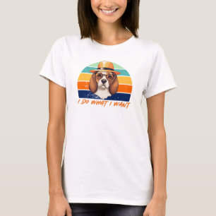 Dog Lovers Retro Vintag tue ich, was ich Funny gew T-Shirt