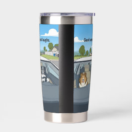 Dog lovers water bottle, Sheltie & border collie Thermobecher