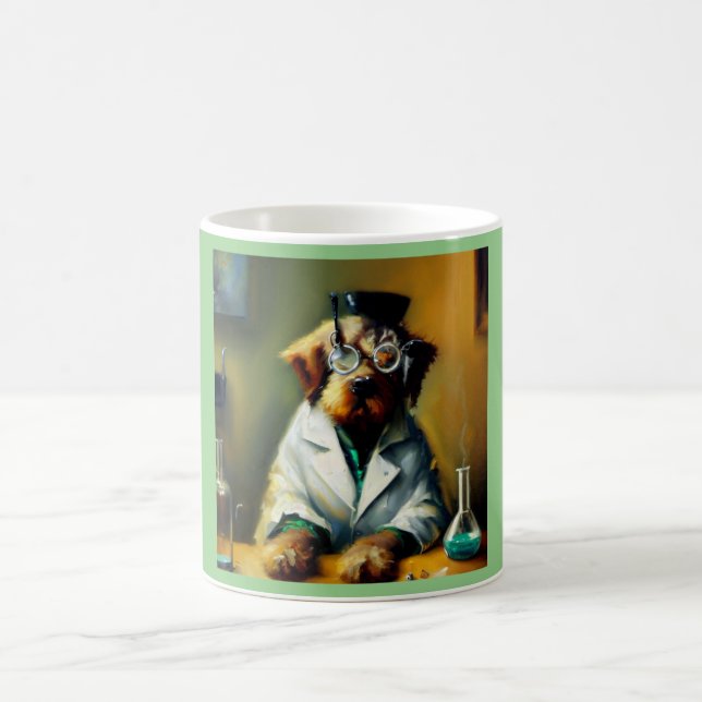 Dog Mad Scientist Kaffeetasse (Mittel)