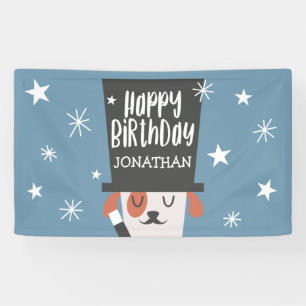 Dog Magician Kindergeburtstag Party Hintergrund-Ba Banner