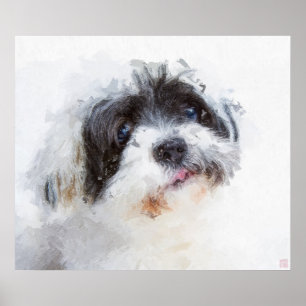 Dog-Malerei Poster