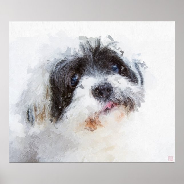 Dog-Malerei Poster (Vorne)