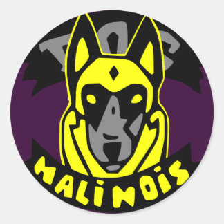 Dog Malinois Runder Aufkleber