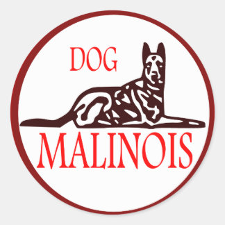 Dog Malinois Runder Aufkleber