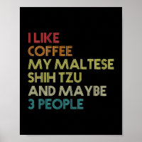 Dog Maltese Shih Tzu Dog Eigentümer Kaffeeliebhabe