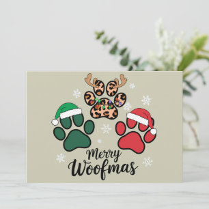 Dog Mama Christmas Merry Woofmas Hund Lover Xmas Feiertagskarte