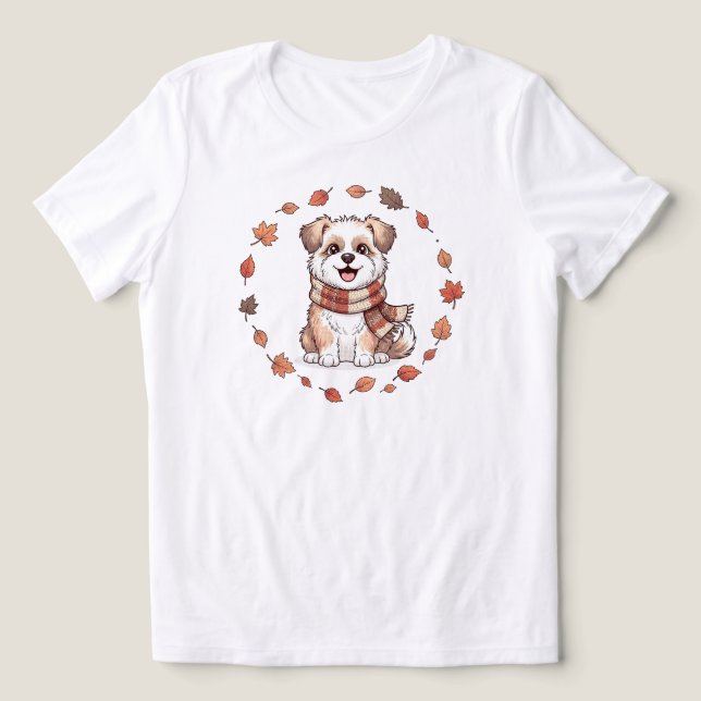 Dog Mama Fall Edition | NUR WEISS Tri-Blend Shirt (Design Vorderseite)