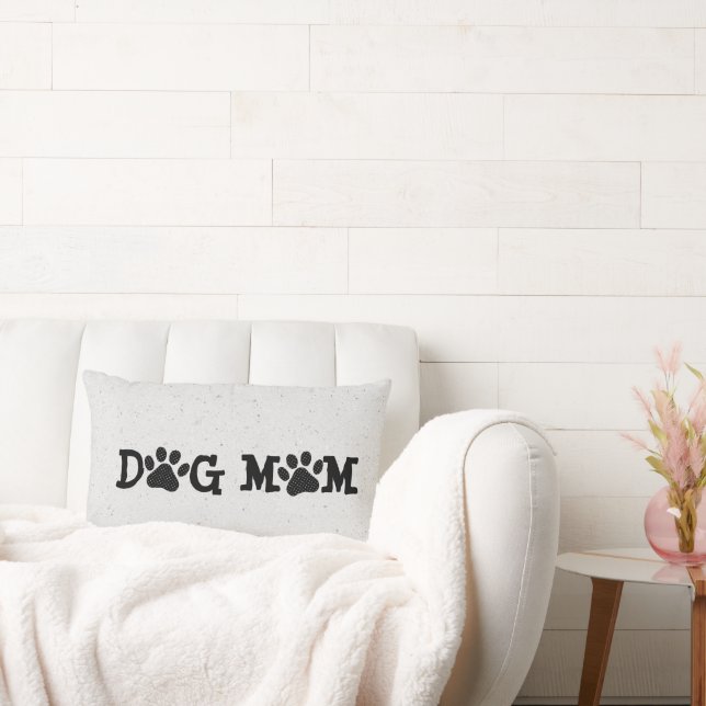 DOG MAMA Pawprints Polka Dots Lendenkissen (Liege)