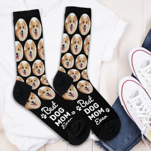 DOG MAMA Personalisiertes Niedliches Haustier Foto Socken