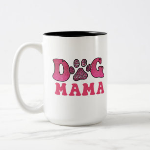 Dog Mama-Pet-Funny Zweifarbige Tasse