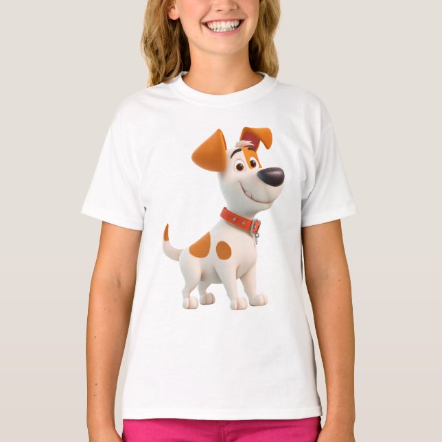 Dog Mascot – Cute Cartoon Puppy Kids  T-Shirt (Vorderseite)
