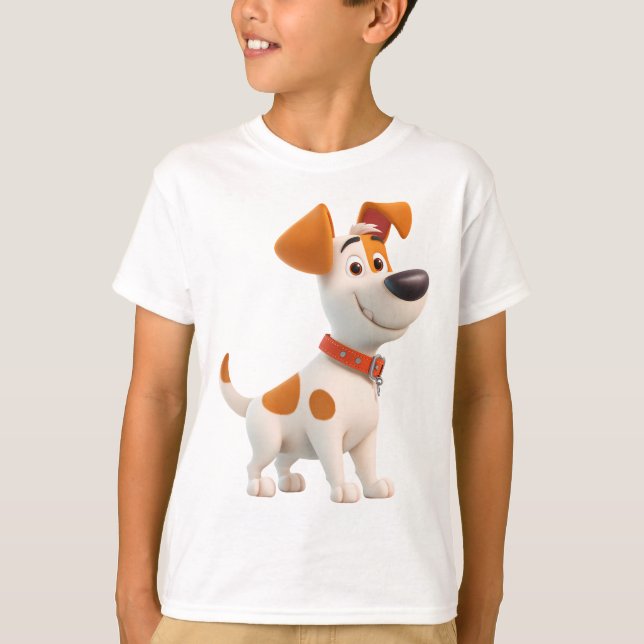 Dog Mascot – Cute Cartoon Puppy Kids  T-Shirt (Vorderseite)