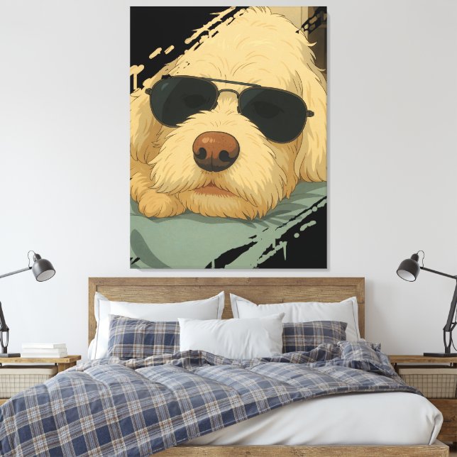 Dog Max Leinwanddruck (Insitu (Schlafzimmer))