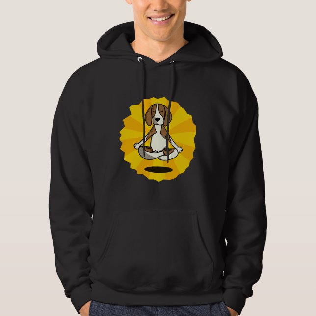 Dog Mediation Yoga Beagle Labrador Husky Sheperd Hoodie (Vorderseite)