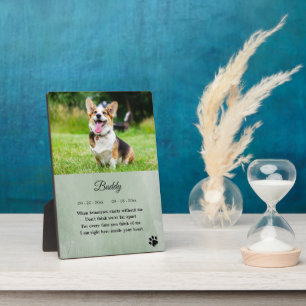 Dog Memorial Foto Quote Fotoplatte