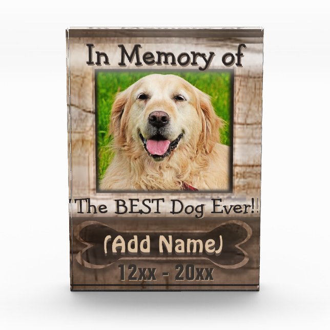 Dog Memorial Fotoblock (Vorderseite)