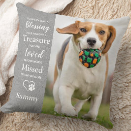 Dog-Memorial Personalisiert 2 Bild-Beileid Kissen