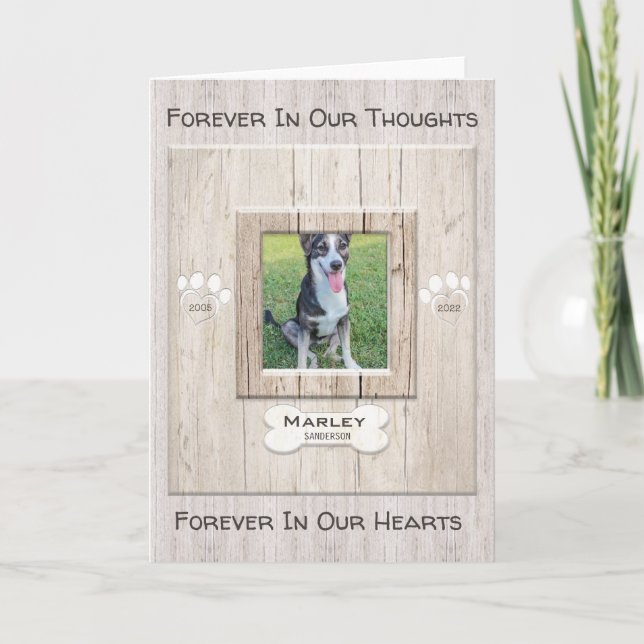 Dog Memorial Rainbow Bridge Gedicht Card Karte (Vorderseite)