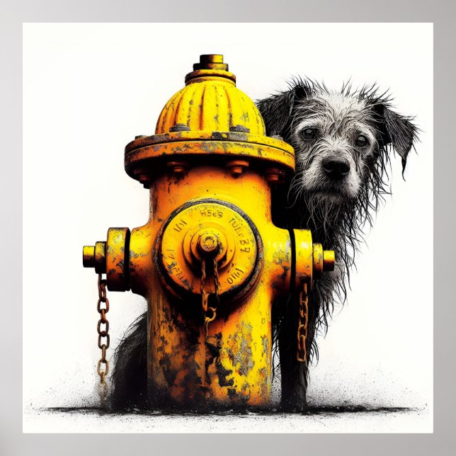 Dog Modesty Imitats Canvas Print Poster (Vorne)