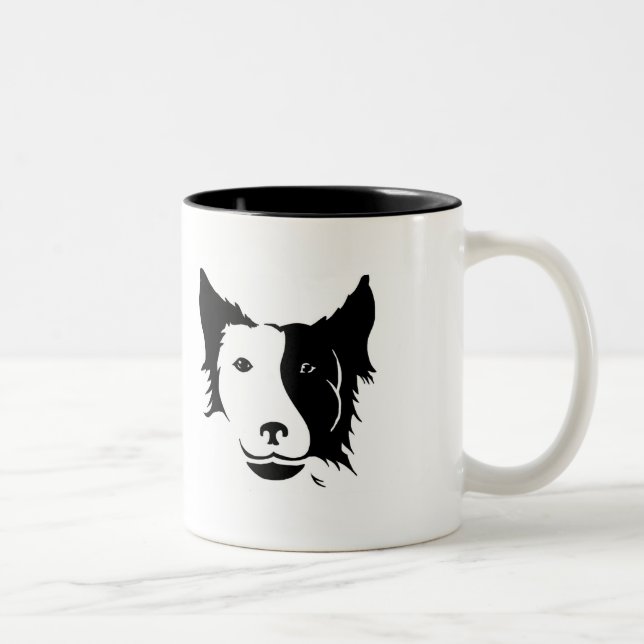 Dog Mom Coffee Mug Zweifarbige Tasse (Rechts)