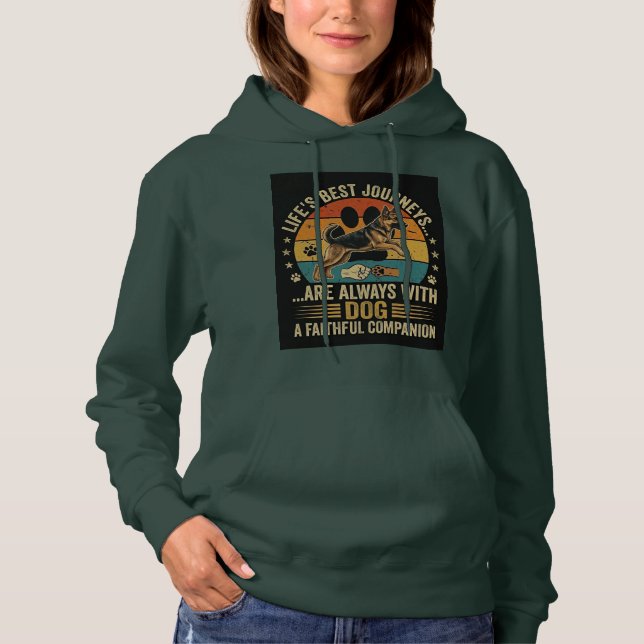 Dog Mom German Shepherd Hoodie (Vorderseite)