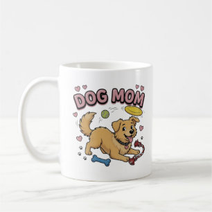 Dog Mom Golden Retriever Comic Kaffeetasse