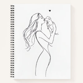 Dog Mom Journal Notebook Minimalist Pet Lover Notizbuch
