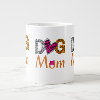 Dog Mom Leopard Print/Trending Dog  Lover Gift Jumbo-Tasse