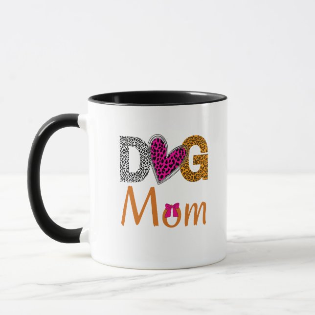 Dog Mom Leopard Print/Trending Dog  Lover Gift Tasse (Links)