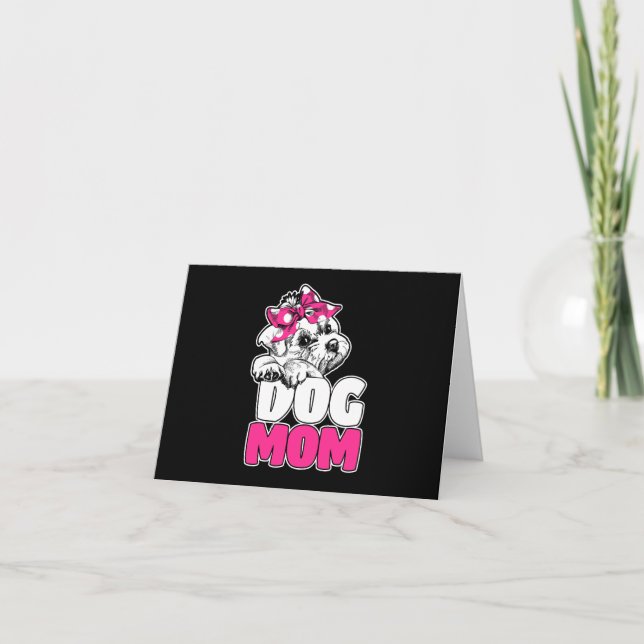 Dog Mom Maltese - Mothers Day Karte (Vorderseite)