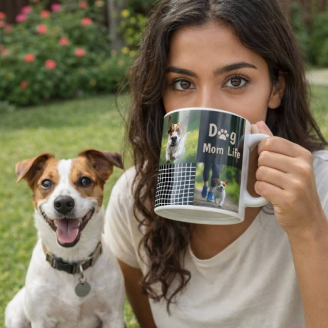 Dog Mom Mode ON Modern Pet Lover Design Kaffeetasse (Von Creator hochgeladen)