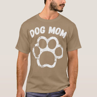 Dog Mom Pawprint Love  T-Shirt