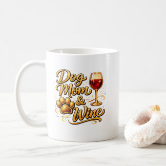 Dog Mom & Wine Mug – Funny Dog Lover Gift – Cute P Kaffeetasse