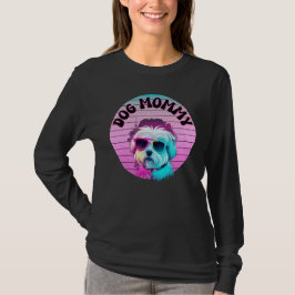 Dog Mommy Sunset in Rosa T-Shirt