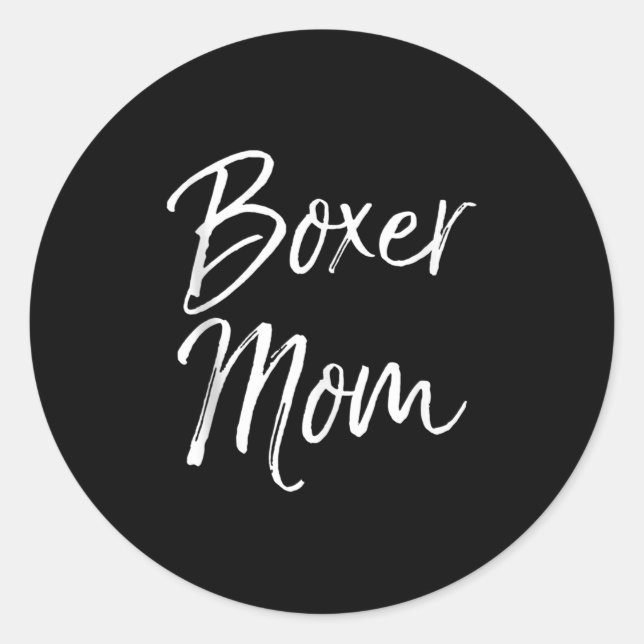 Dog Mother Gift Boxing Mother's Day Quote Cute Box Runder Aufkleber (Vorderseite)