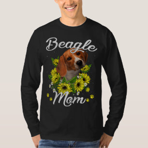 Dog Mother's Day Gift Sunflower Beagle Mom T-Shirt