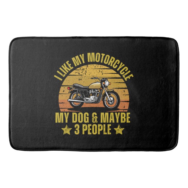 Dog Motorrad Badematte (Vorderseite)