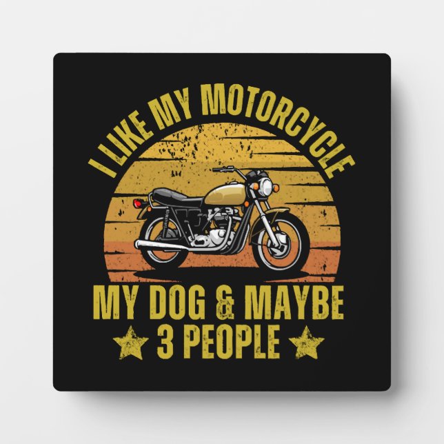 Dog Motorrad Fotoplatte (Vorderseite)