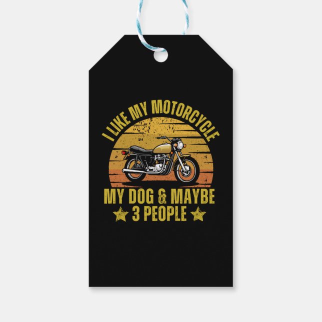 Dog Motorrad Geschenkanhänger (Rückseite)