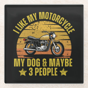 Dog Motorrad Glasuntersetzer