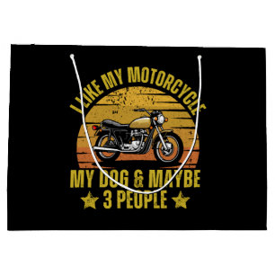 Dog Motorrad Große Geschenktüte
